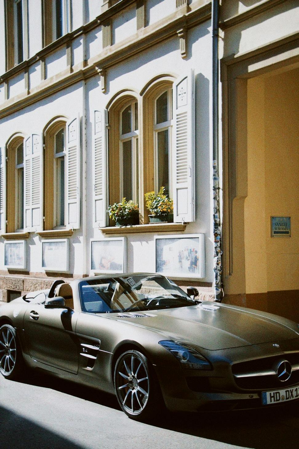 Luxury vehicle in motion